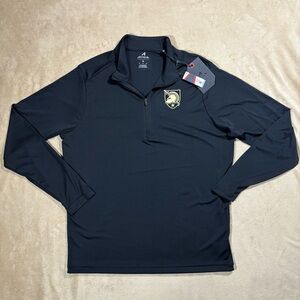 Army Black Knights Antigua Black Quarter-Zip Pullover‎ Top Men's Medium